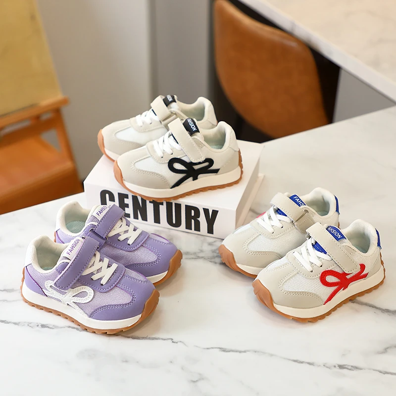 望舒家2025儿童运动鞋春秋季透气网面魔术贴儿童阿甘鞋软底鞋2518