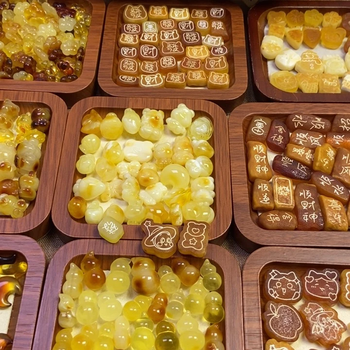 琥珀未镶嵌珠宝奇石原皮