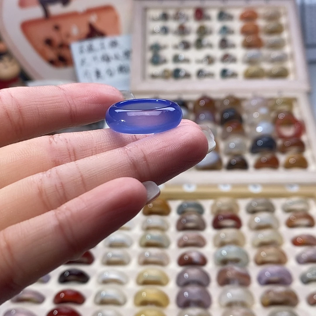 未镶嵌戒指玛瑙/玉髓B 9不退换港12