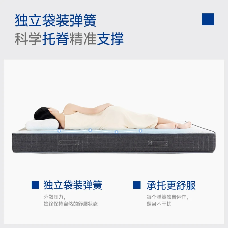 【星云PRO】酒店同款亲肤散热透气独立弹簧床垫压记忆绵软硬适中垫