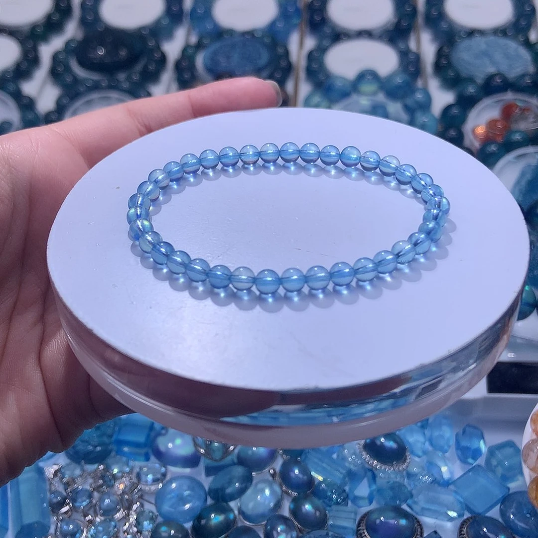 未镶嵌手串水晶圣蓝4.8mm【160元】要拍2件