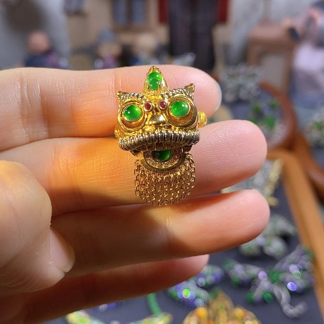 吊坠(不含链)银S925镶嵌翡翠