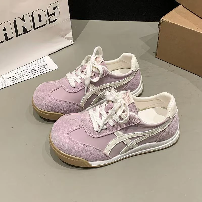 德训鞋女款2025夏季新款透气时尚百搭爆款阿甘鞋子休闲鞋运动板鞋