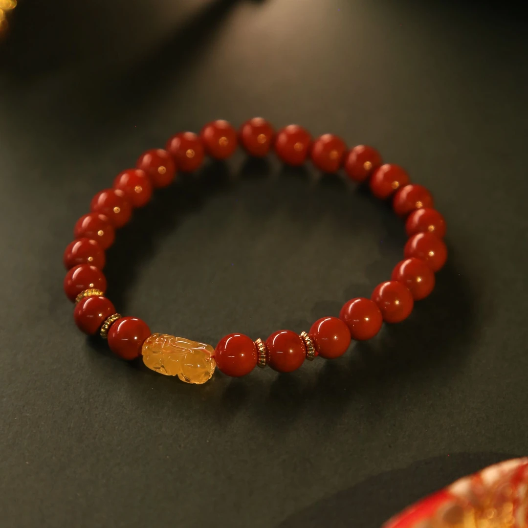 原矿川料南红手串diy设计款
