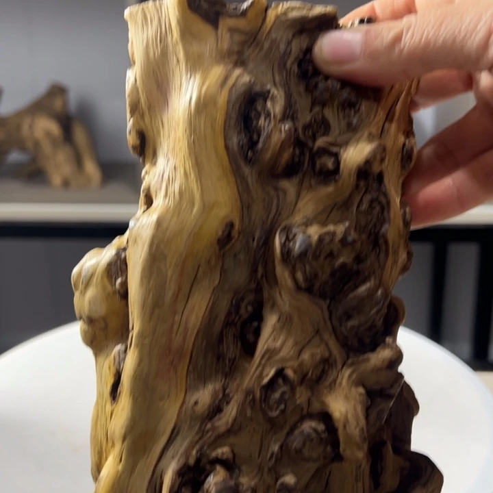 ****️木石榴木榴疤茶桶笔筒