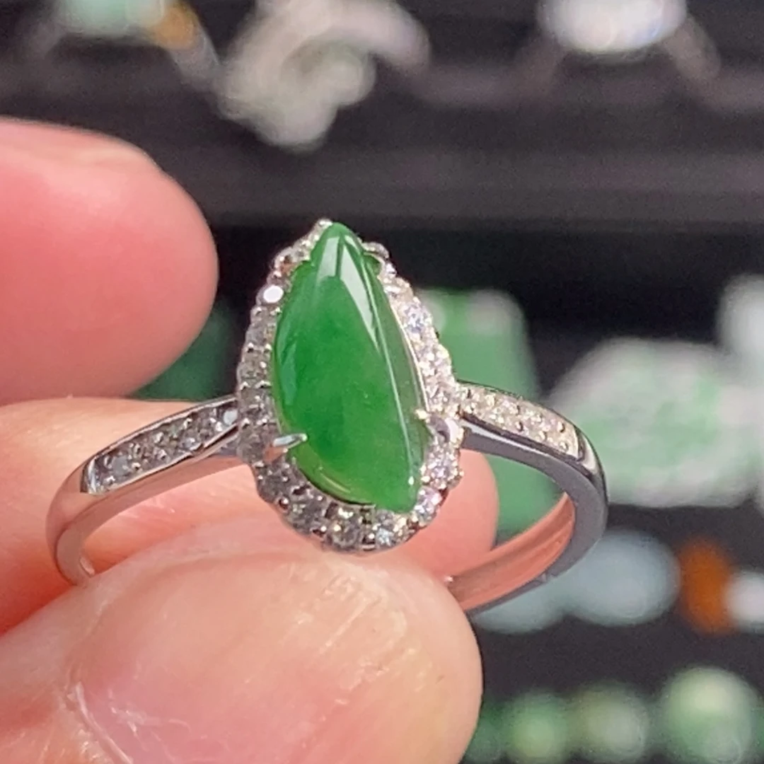 翡翠银S925镶嵌戒指