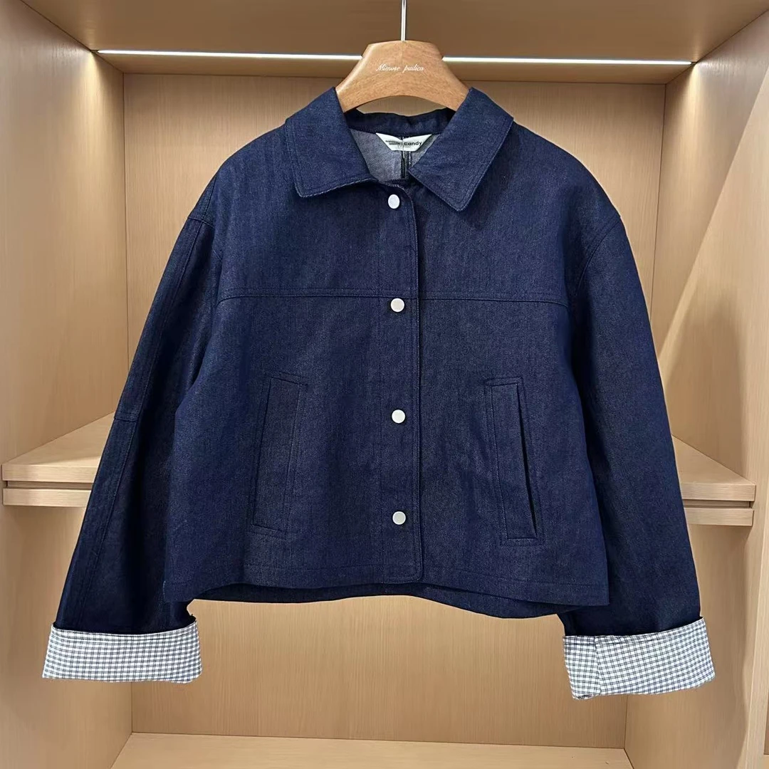 春夏新款高级感条纹牛仔短款外套7088（135斤内入）