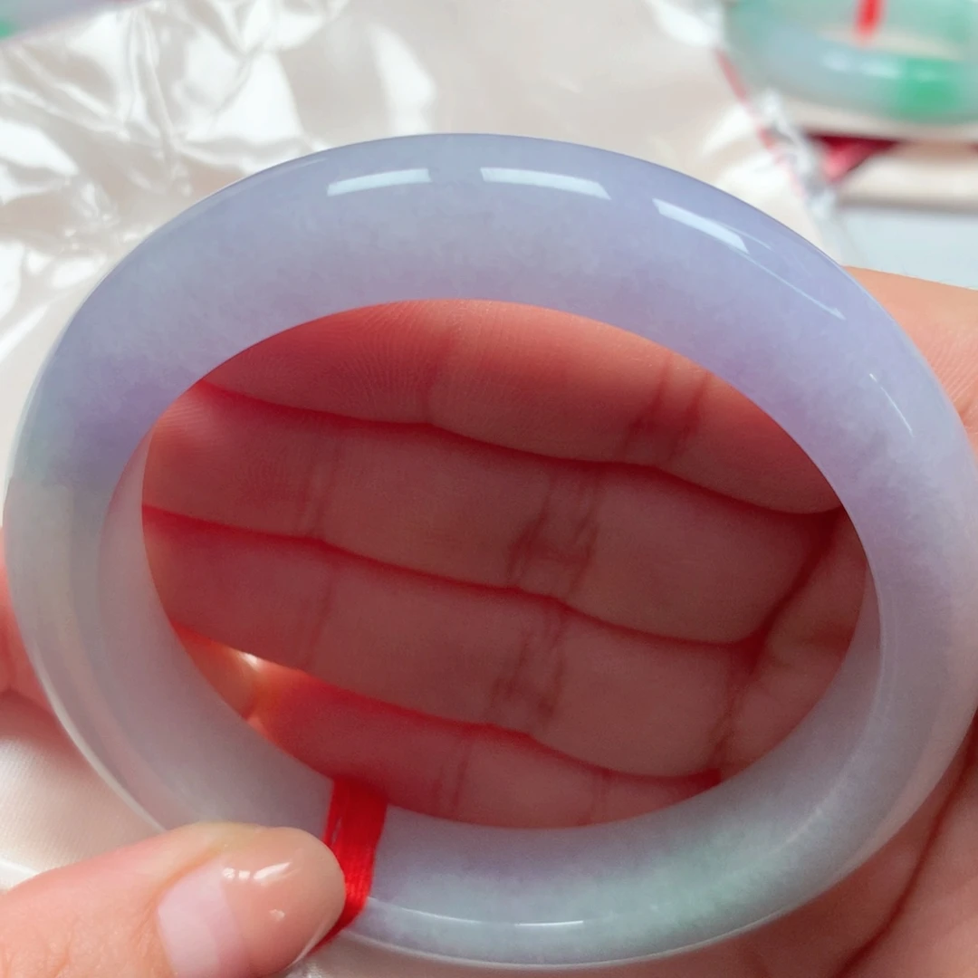 翡翠未镶嵌手镯16春彩半山水61圈