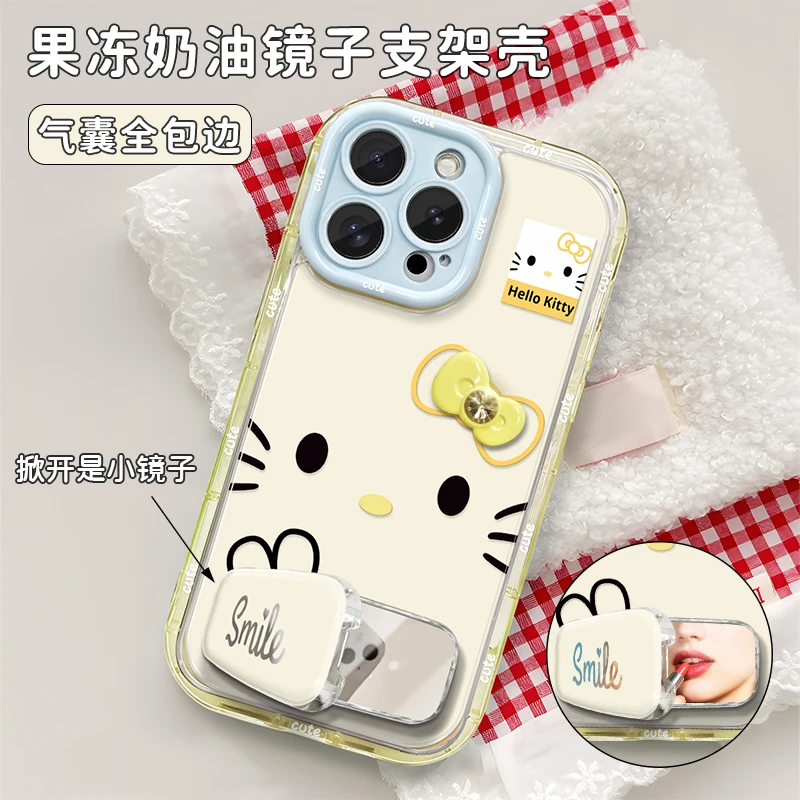 黄色比耶kt猫适用苹果16华为Mate70/P70/OPPO/VIVO小米红米手机壳
