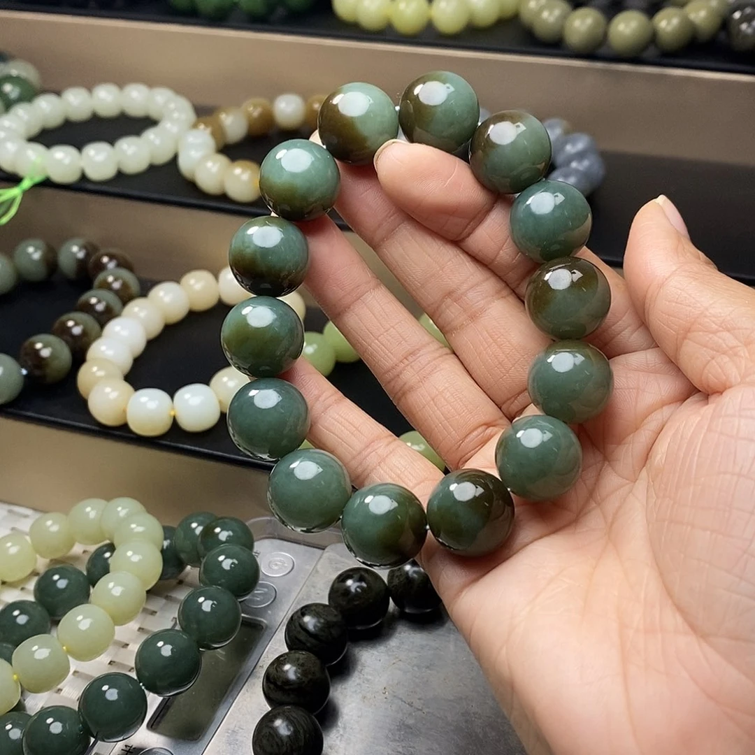 和田玉未镶嵌手链卡16