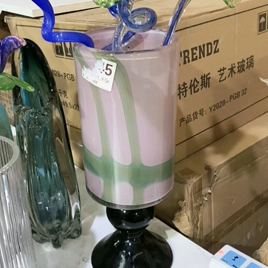 琉璃高度40厘米带底花瓶