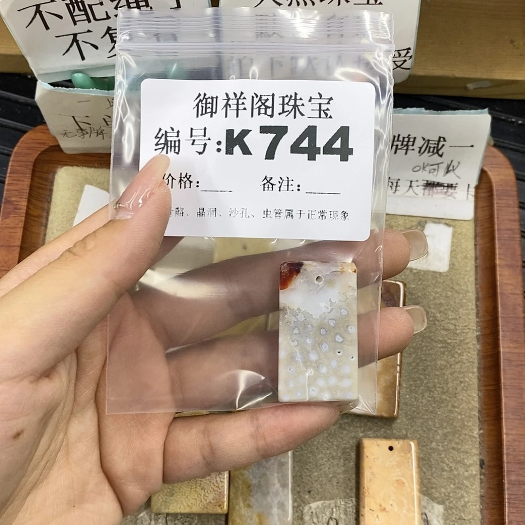 硅化珊瑚（珊瑚玉）未镶嵌颈饰一****儿
