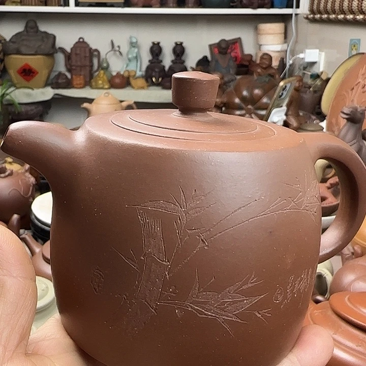 道***论茶壶紫泥原矿紫砂