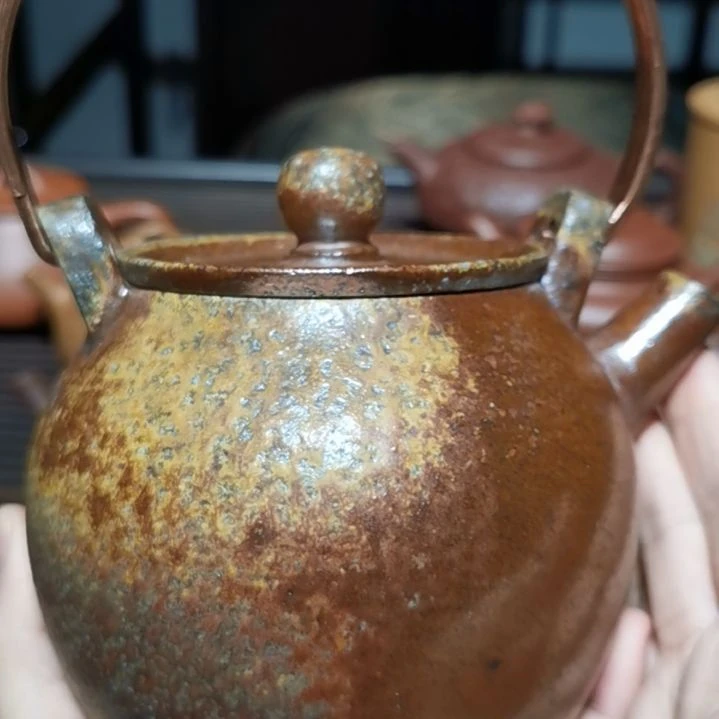 冯***建茶壶紫砂柴烧半手工