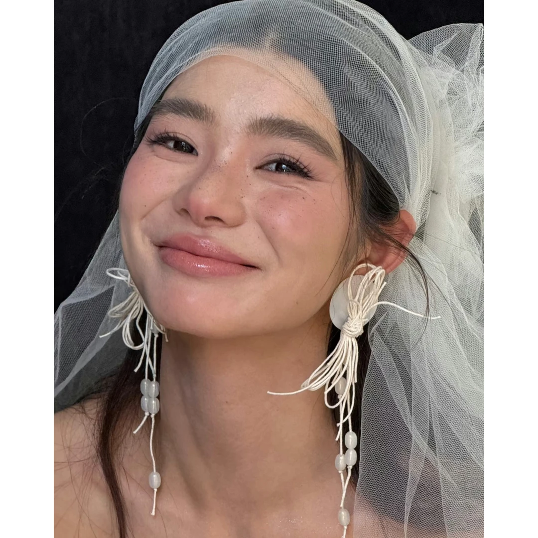 南一｜手作 可咸可甜 原生感贝壳耳环