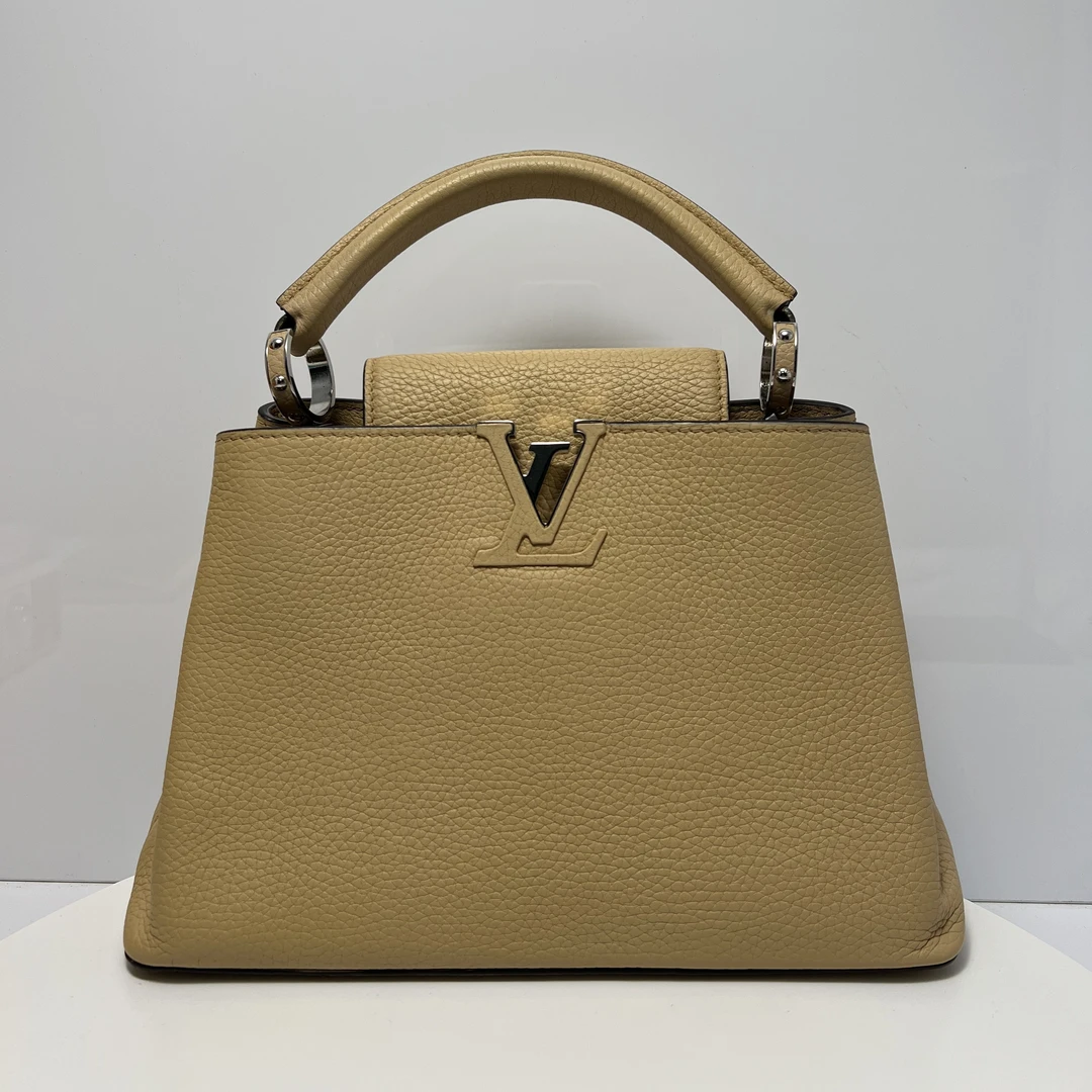 95新 LouisVuitton/路易威登 奶茶色cap bb卡普辛/手提包