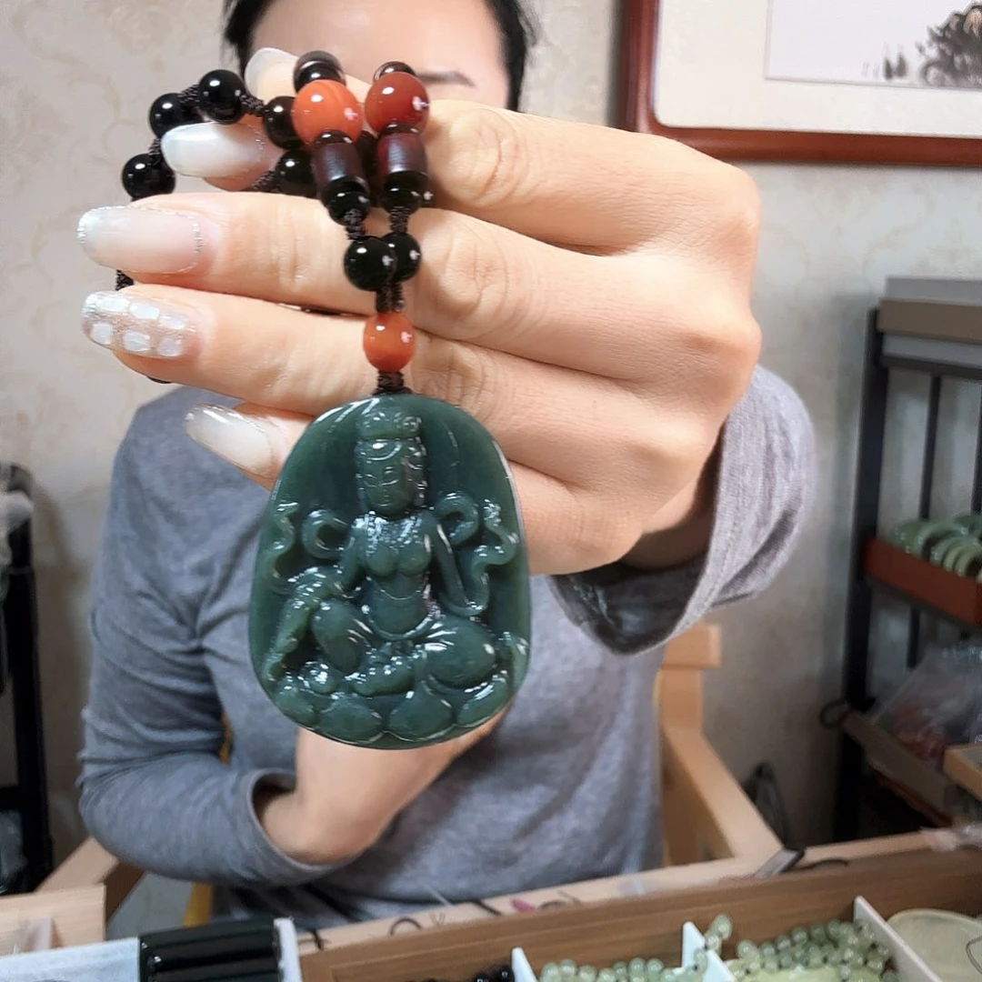 和田玉未镶嵌吊坠(赠链)用****9