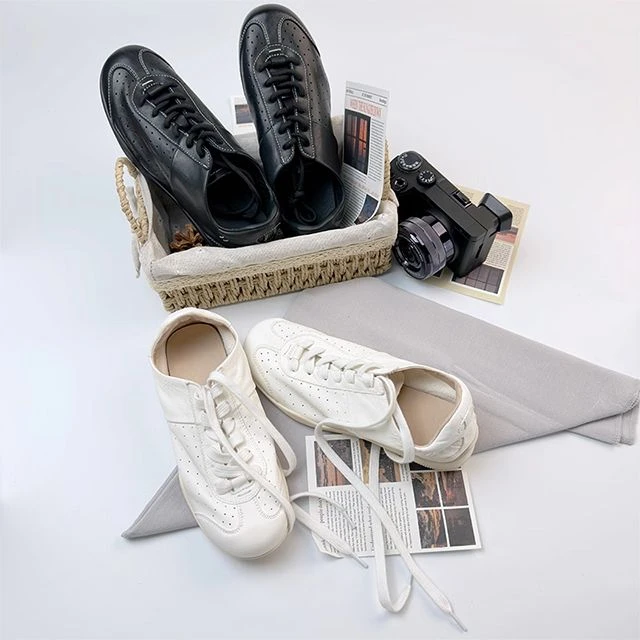 百丽官年春夏新款覆古德训鞋女软面软底小白鞋运动休闲鞋板