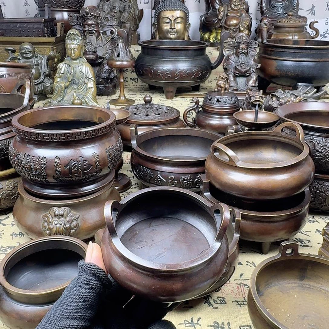 7.5公分巧耳炉 家用供香炉纯铜工艺品摆件