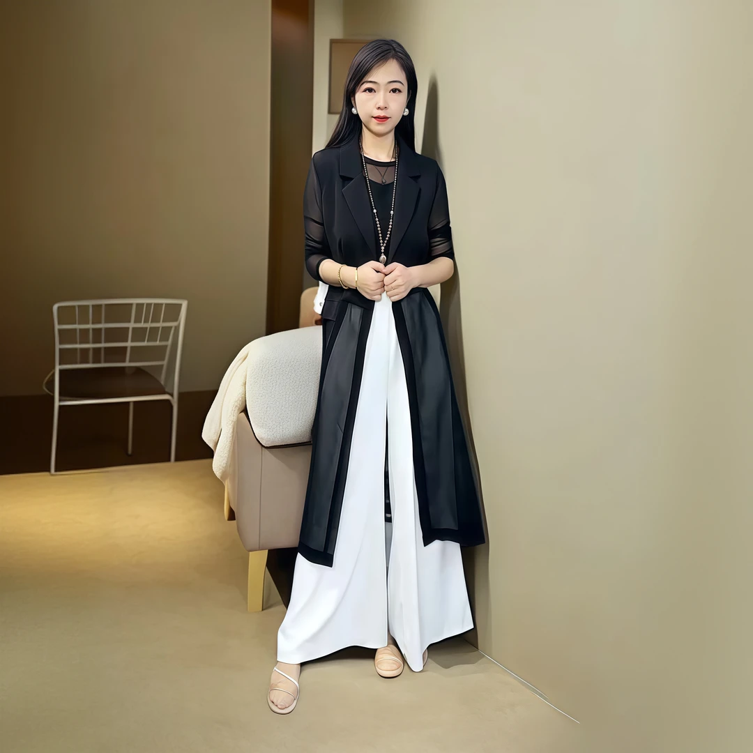 气质时尚中长款轻奢优雅百搭宽松马甲394