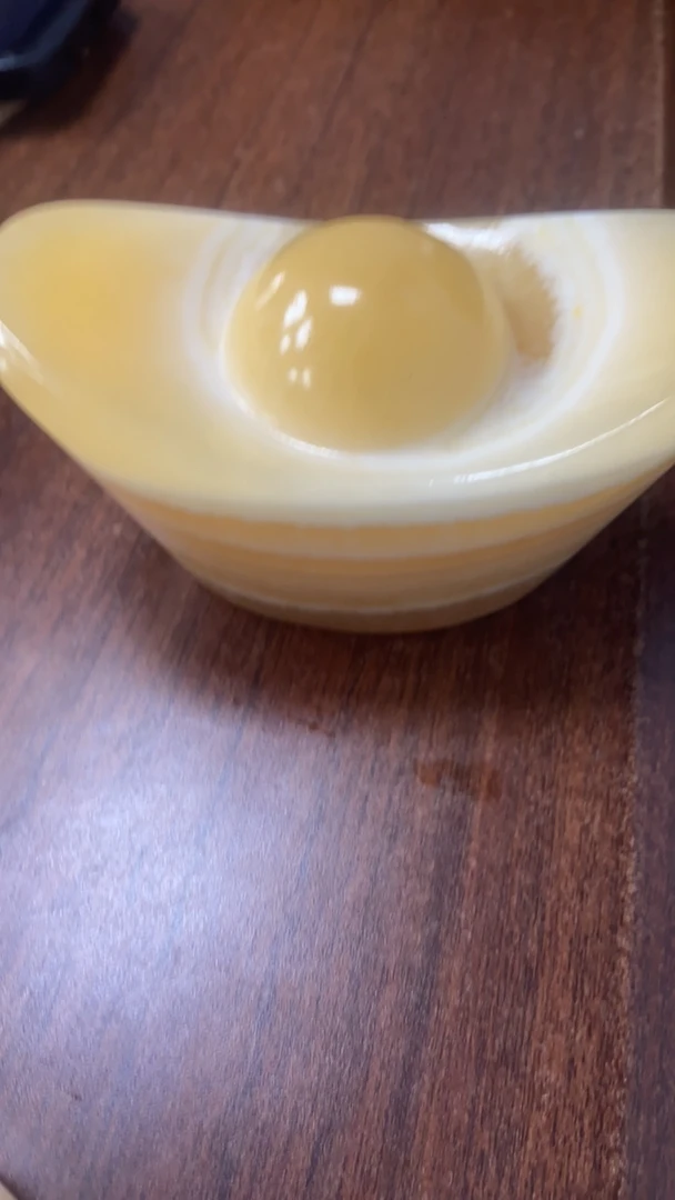 玉石雕刻元宝家居摆件