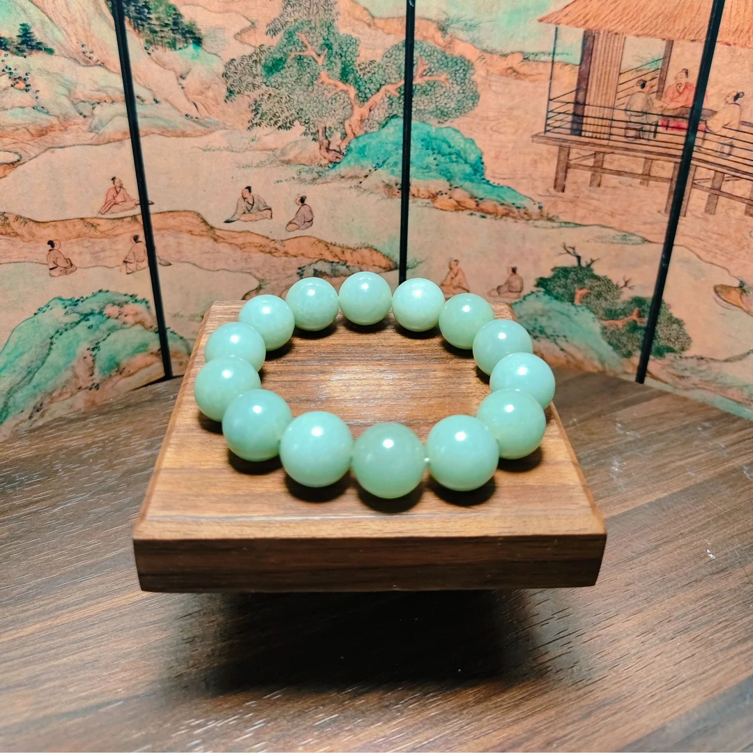 X和田玉圆珠手串（卡16）0420