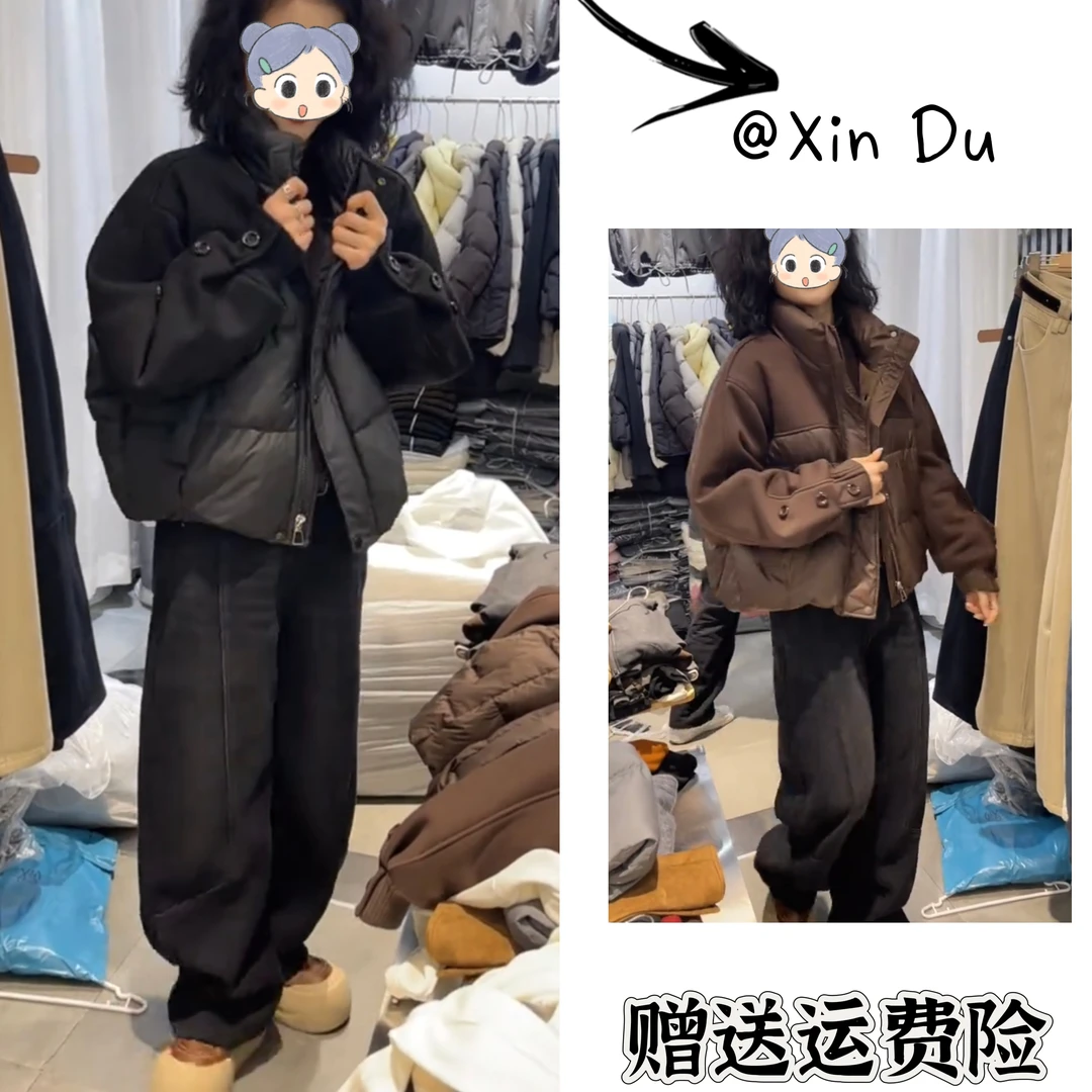 2025秋冬季新款时尚显瘦气质女士网红洋气棉服百搭款D24949