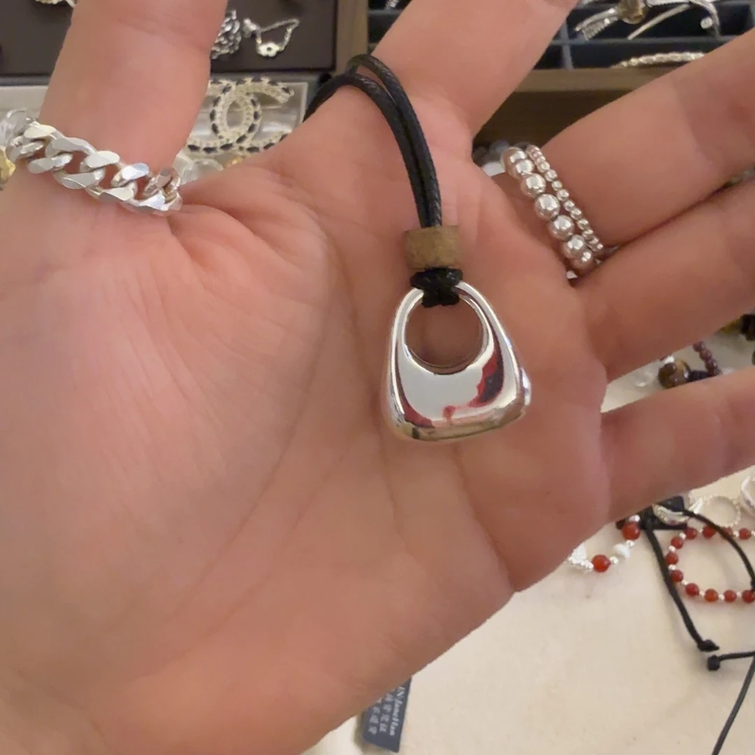 足银包包项链黑绳