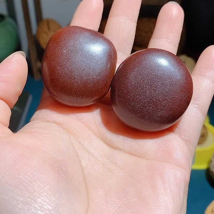 冰**梅平安豆天然菩提子手把件