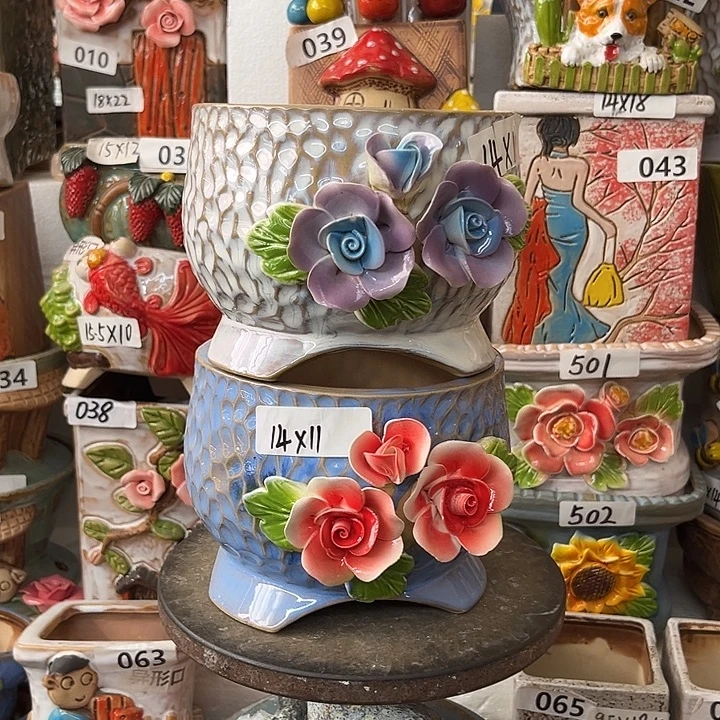 粗陶材质多肉花盆