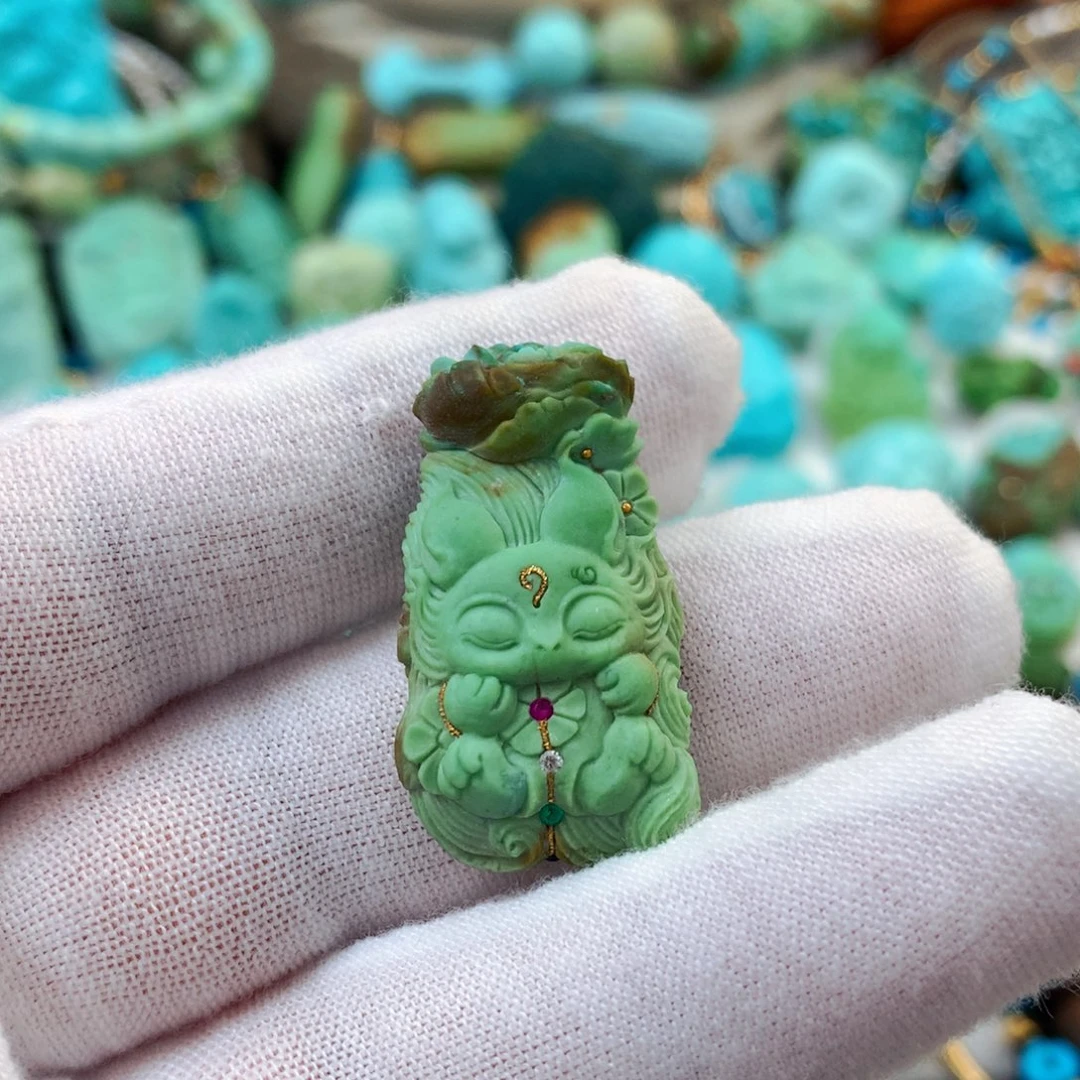 未镶嵌绿松石珠宝半成品