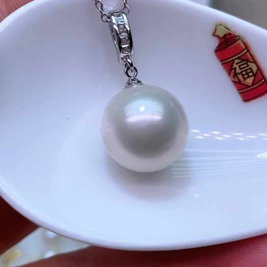 银S925镶嵌淡水珍珠耳饰