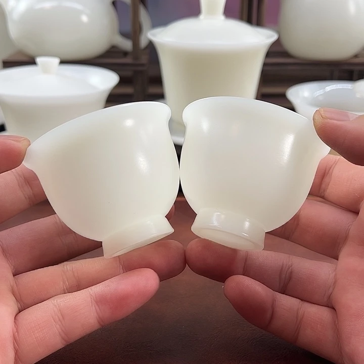 2杯: 隐唐窑/璞玉素烧65ml反口客杯