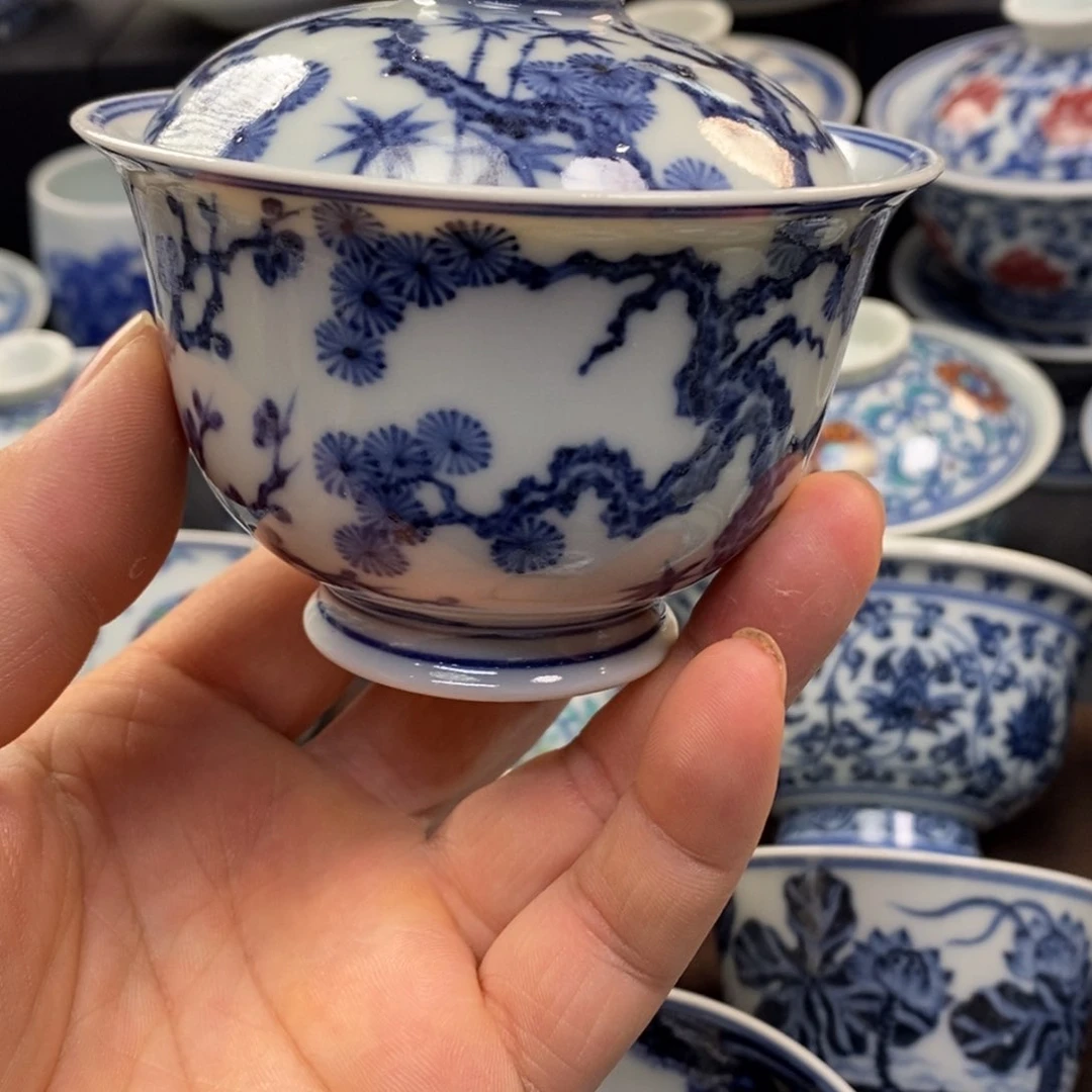 景德镇柴窑元宝盖碗