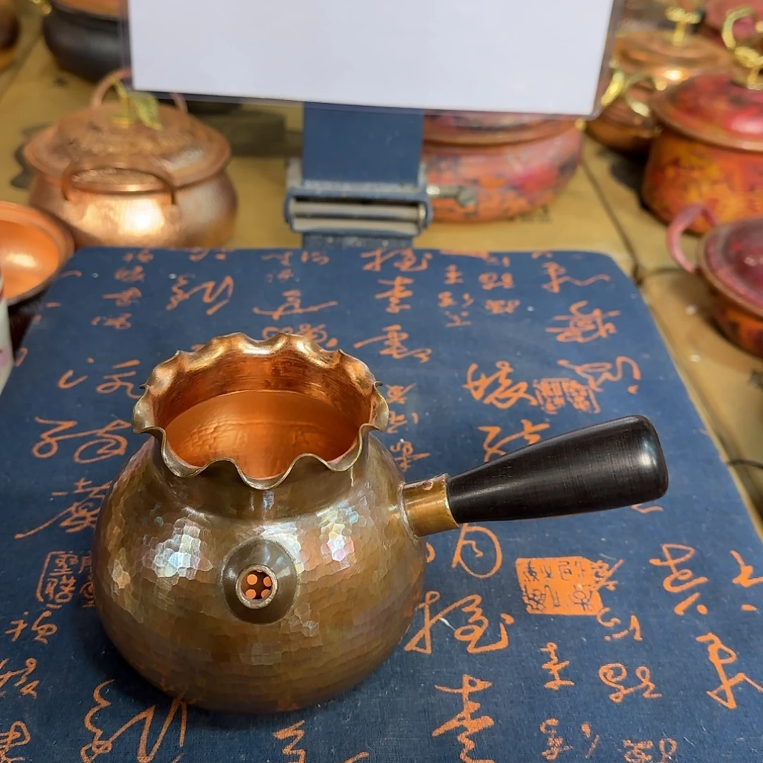 紫铜烤色束口侧吧罐罐