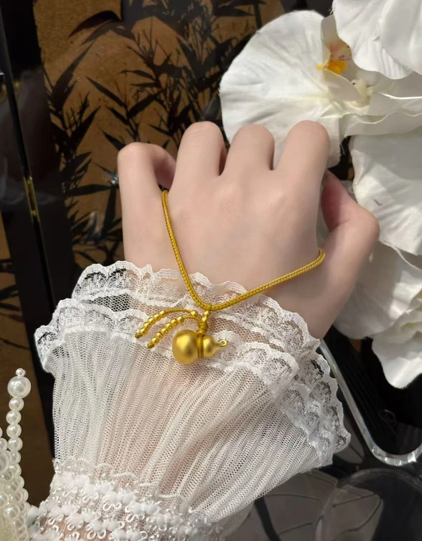 【小鹏黄金】足金999古法传承葫芦吊坠