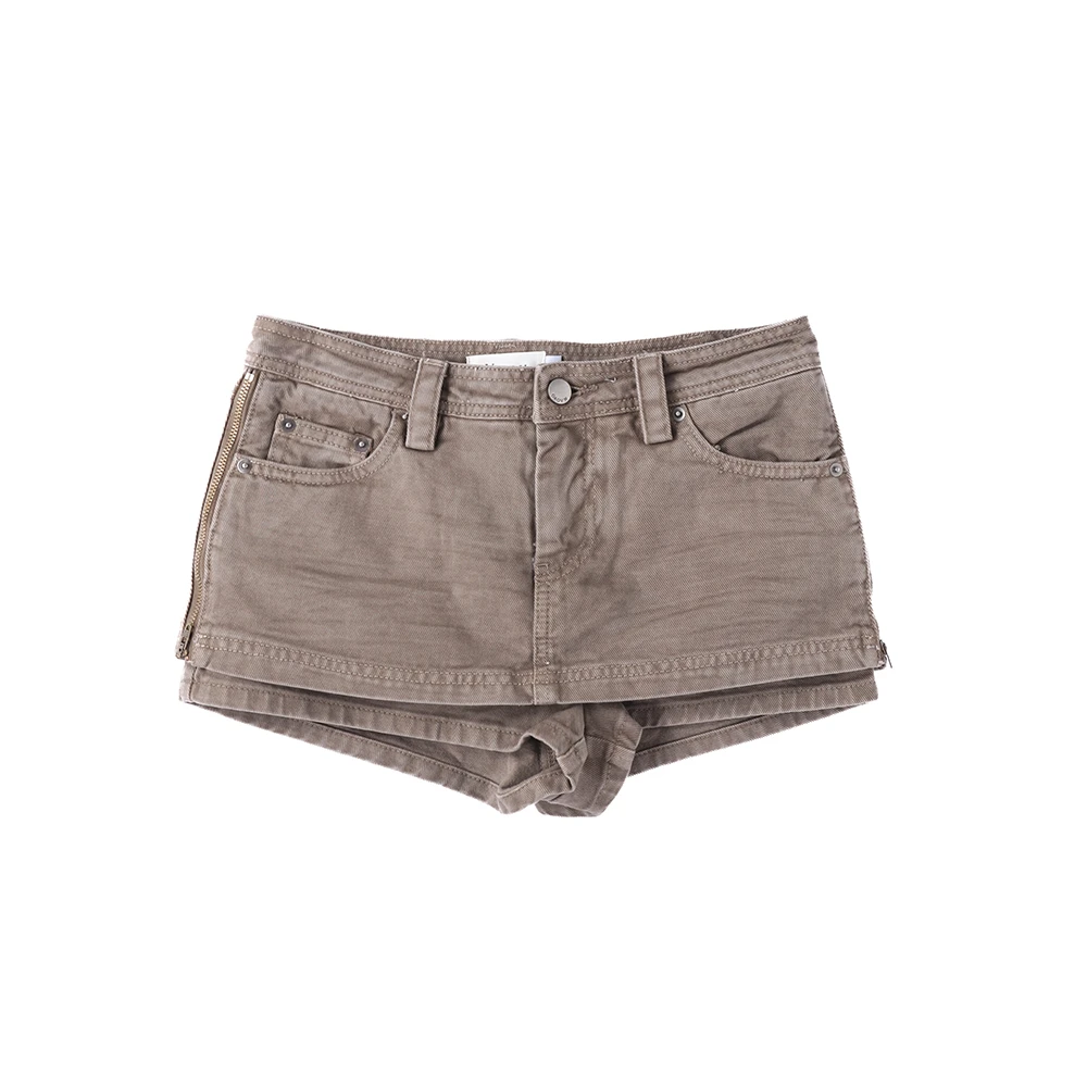 媛媛【卡布奇诺】新款定制染色百搭时尚短裤#DK0117