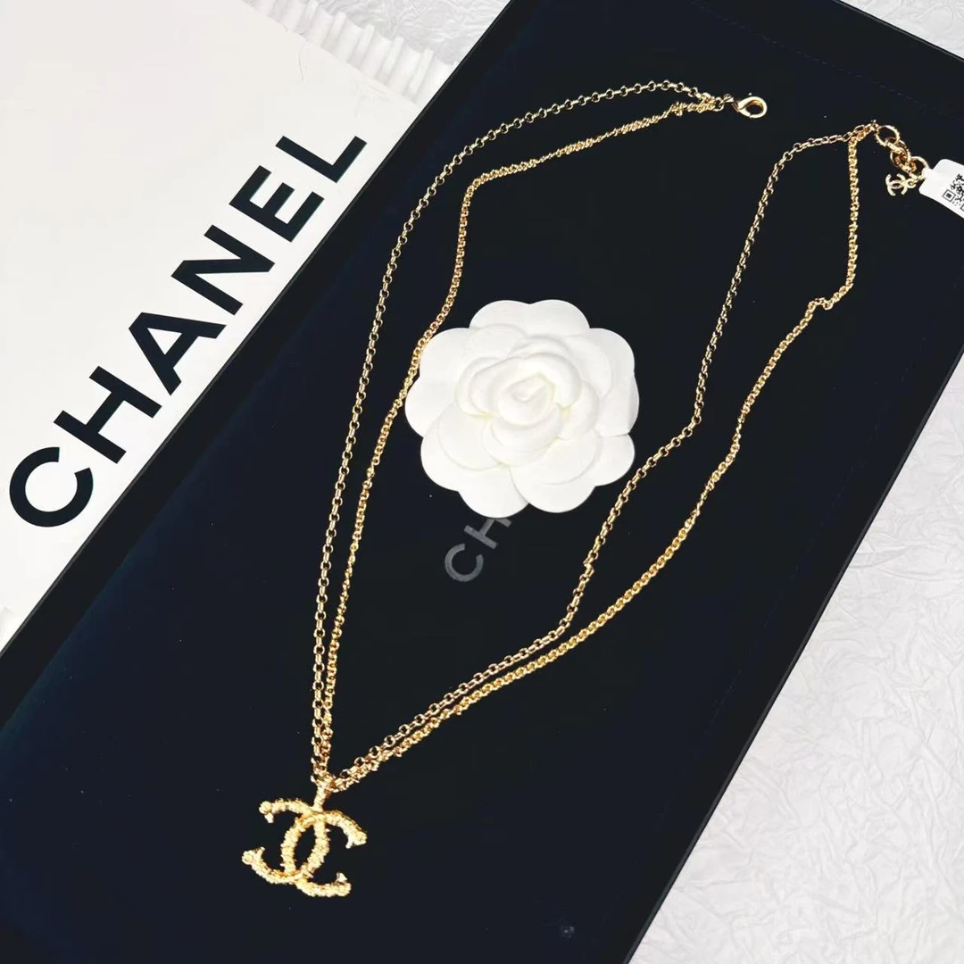 95新 Chanel/香奈儿 柚礼中古/香奈儿羊角双C项链LZ504361