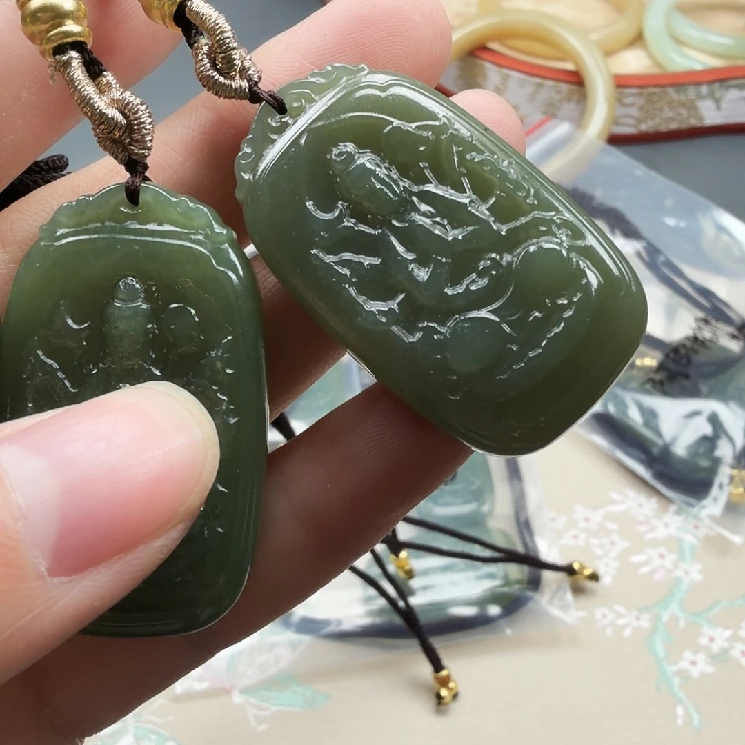 和田玉未镶嵌颈饰31鼠