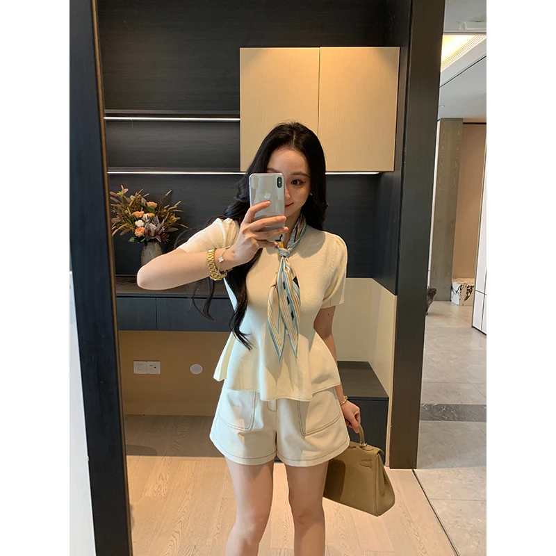 XINYI【质感姐姐】夏季冰丝针织小衫女显瘦X625Z10694/X625P11126