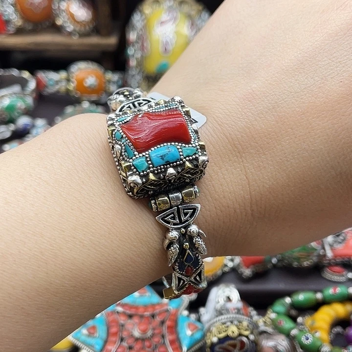 木质925银坤尼泊尔手工制作