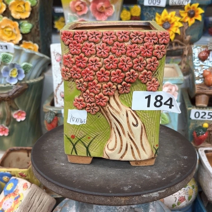 紫砂花盆粗陶材质多肉花盆