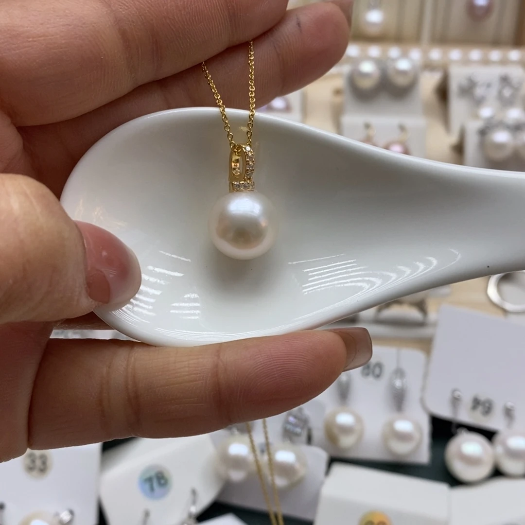 淡水珍珠颈饰银S925镶嵌