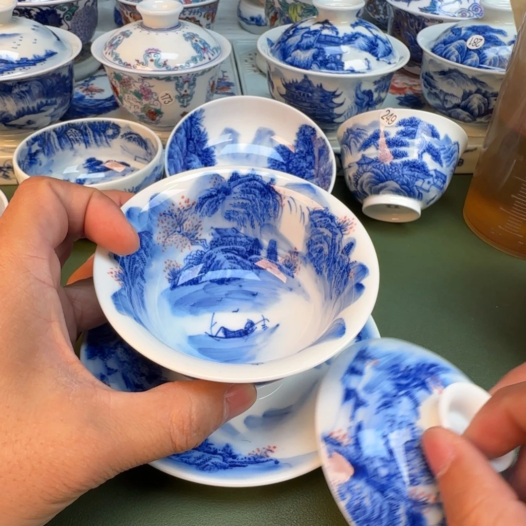 纯手工纯手绘茶具石头293