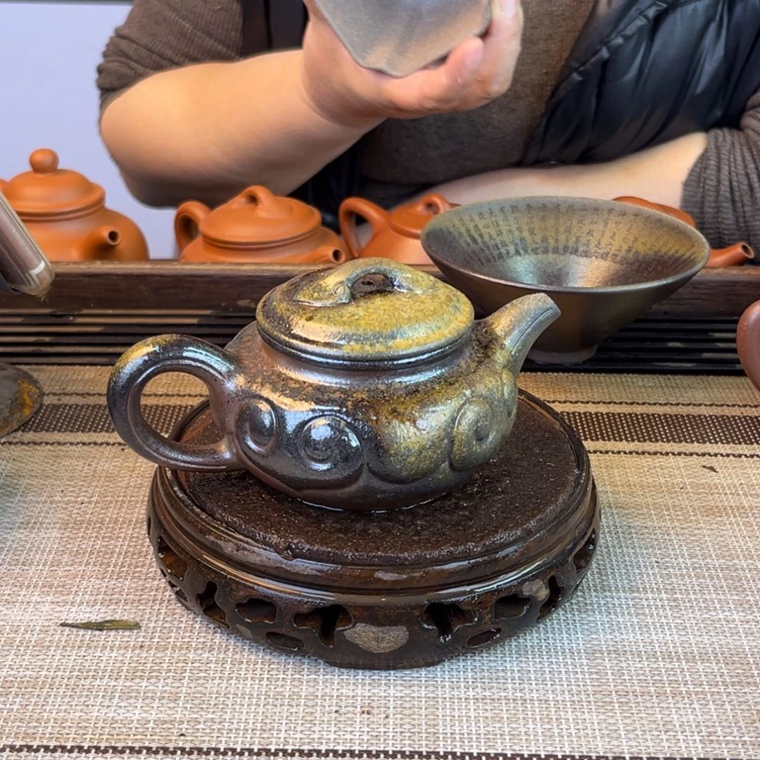 紫砂茶壶底槽清柴烧180cc