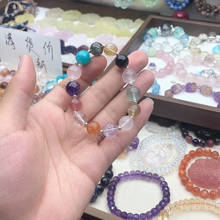 手链烟晶银S925镶嵌111多宝水晶