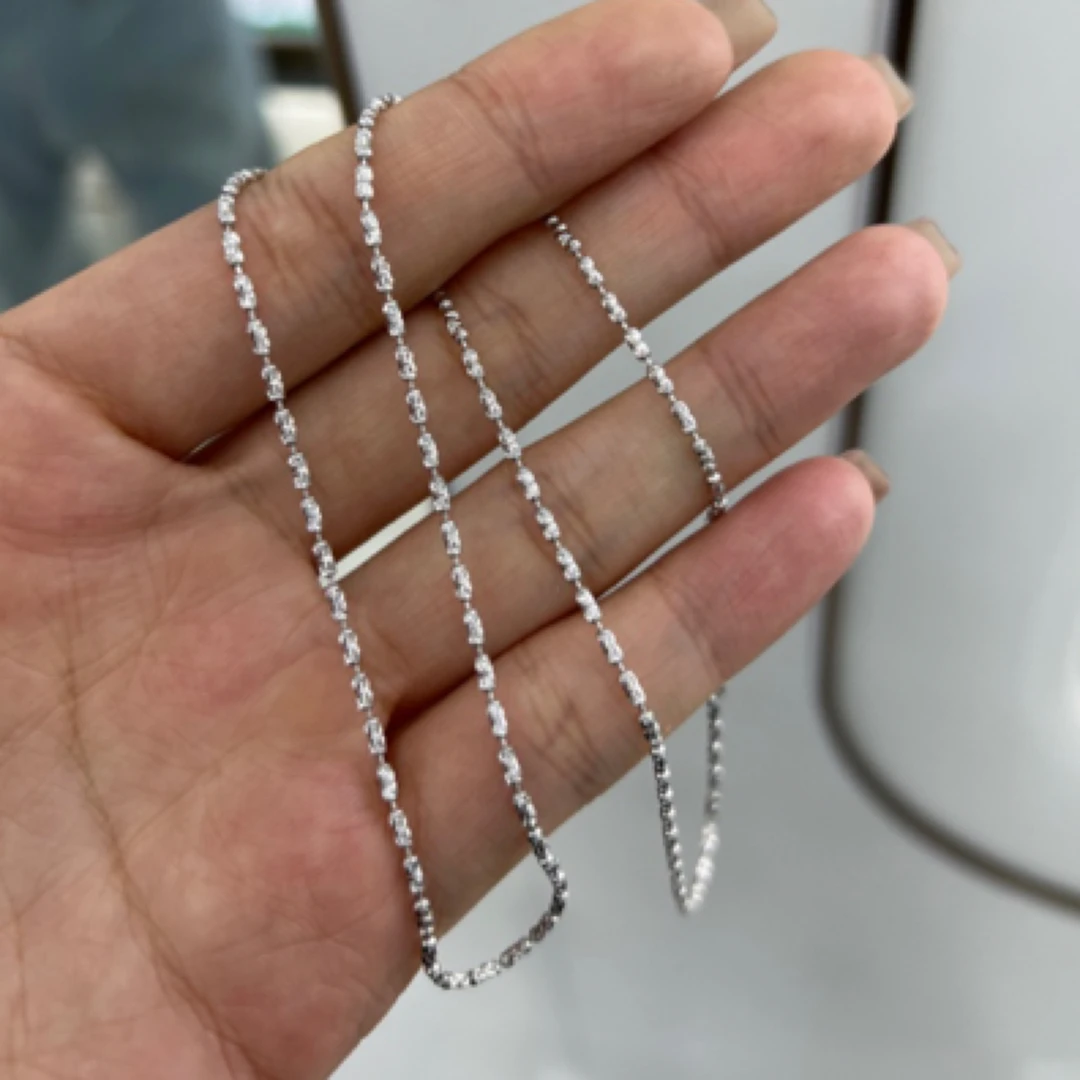 铂金pt950爆闪项链