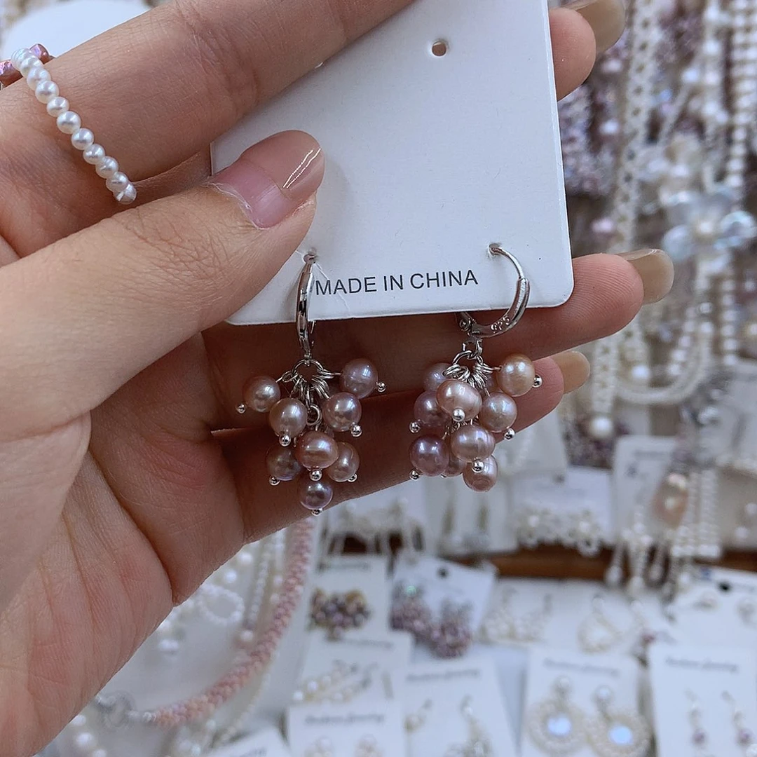 项链银S925镶嵌淡水珍珠