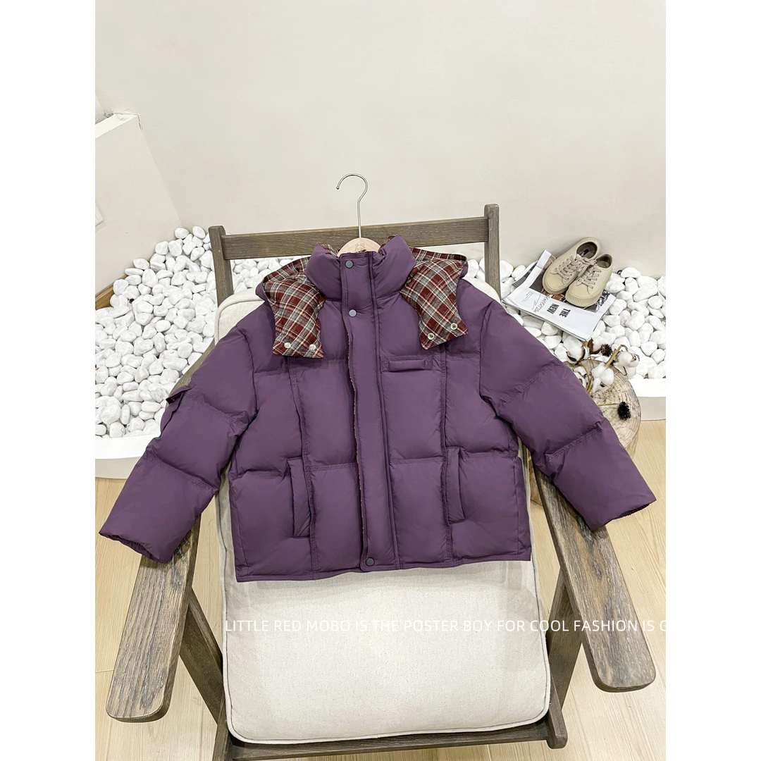 【现现】童装儿童90白鸭羽绒服2025冬季新款男童保暖外套MMY841217