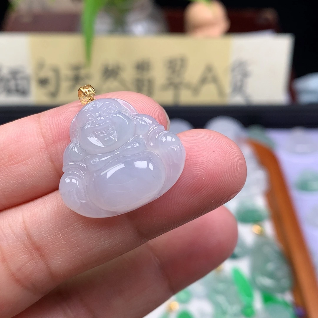 翡翠散珠缅甸天然A货翡翠冰种佛公
